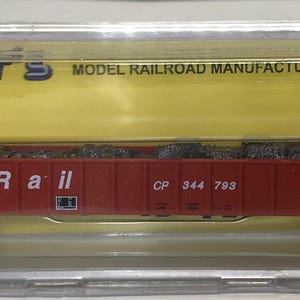Huberts, N Scale, 50&#39; Gondola, Canadian Pacific, CP #344793, w/MTL trucks and couplers, w/ Baled Scrap Load