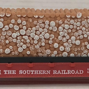 Tyco, HO Scale, Bulkhead Flat with Pulpwood load, Southern #4365