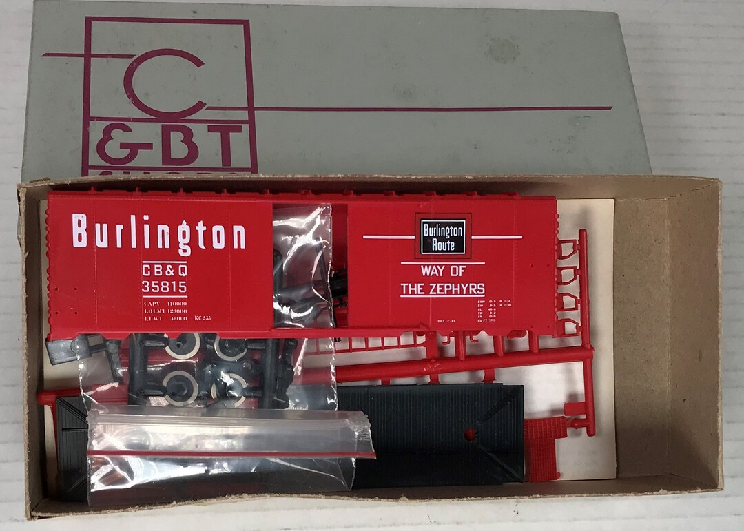 C and BT Shops, HO Scale, Boxcar Kit, Burlington Route, CB&Q 35815