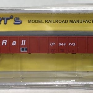 Huberts, N Scale, 50&#39; Gondola, Canadian Pacific, CP #344743, w/MTL trucks and couplers, w/Pipe Load