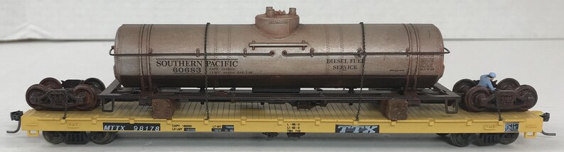 Roundhouse, HO Scale, Flat, Trailer Train, MTTX #98178, Custom Load ...
