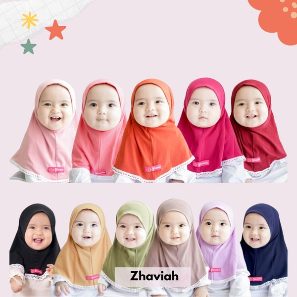 Muslim Baby Hijab, Little Baby Girl Hijab for 0 Months-8 Years, Child Hijab Scarves for Baby Girl