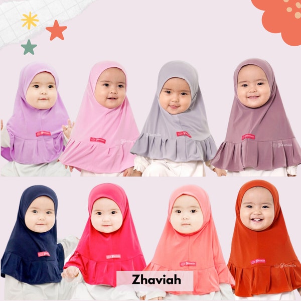 Muslim Baby Hijab, Little Baby Girl Hijab for 6 Months-8 Years, Child Hijab Scarves for Baby Girl