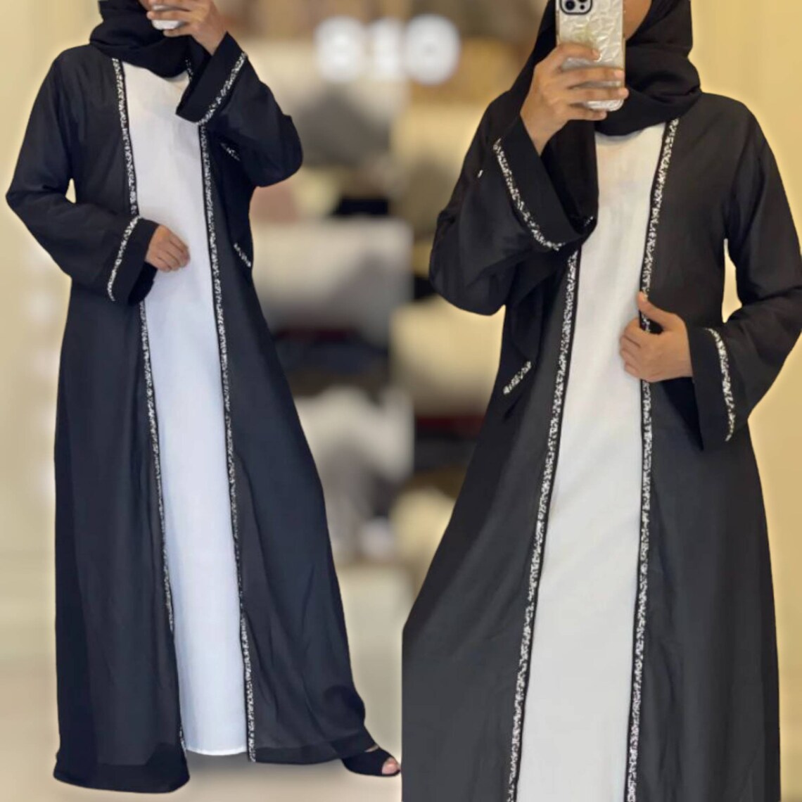 Abaya Outer Include Inner Dress, Long Abaya Dubai, Abaya Cardigan Dress ...