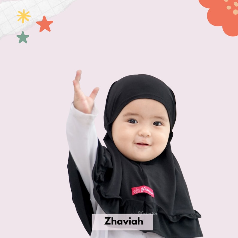 Muslim Baby Hijab, Little Baby Girl Hijab for 6 Months-8 Years, Child Hijab Scarves for Baby Girl