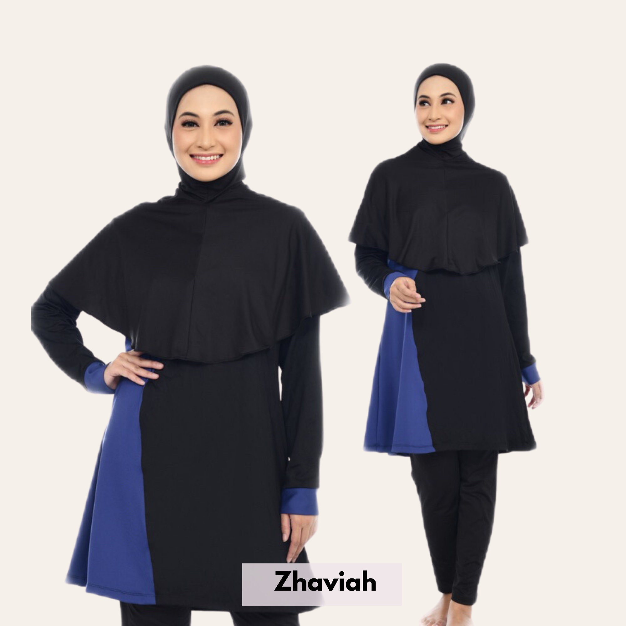 Muslim Fully Surrounded Cover Diving Surfing Conservative Swimwear Three-piece Set main image 1