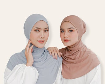 Bundle Hijab Undercap, Instant Ninja Hijab Underscarf, Include 4 Hijab Undercap (Black, Navy, Beige, Gray)