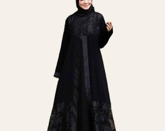 Black Abaya for Women Muslim,  Dubai Abaya, Luxurious Muslim Evening Dress Abaya, Abaya Hajj Clothing