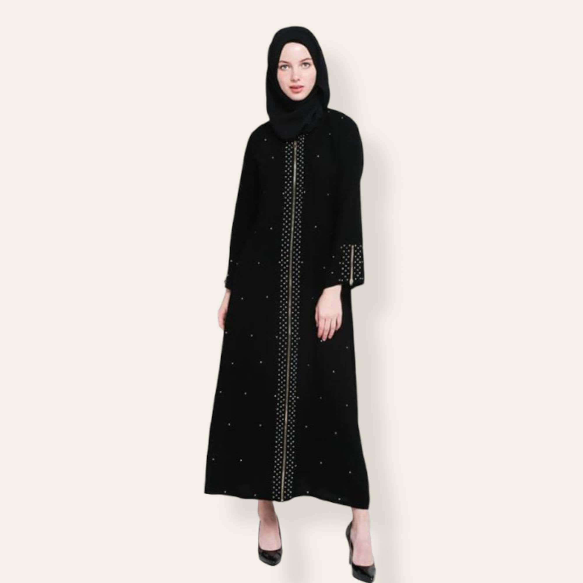 Kaftan abaya black sale