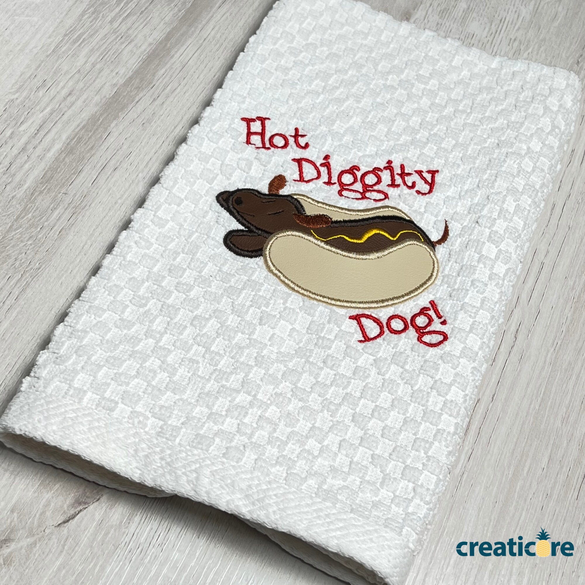 Hot Diggity Dog Dachshund Kitchen Towel Funny Dog Gifts for Etsy