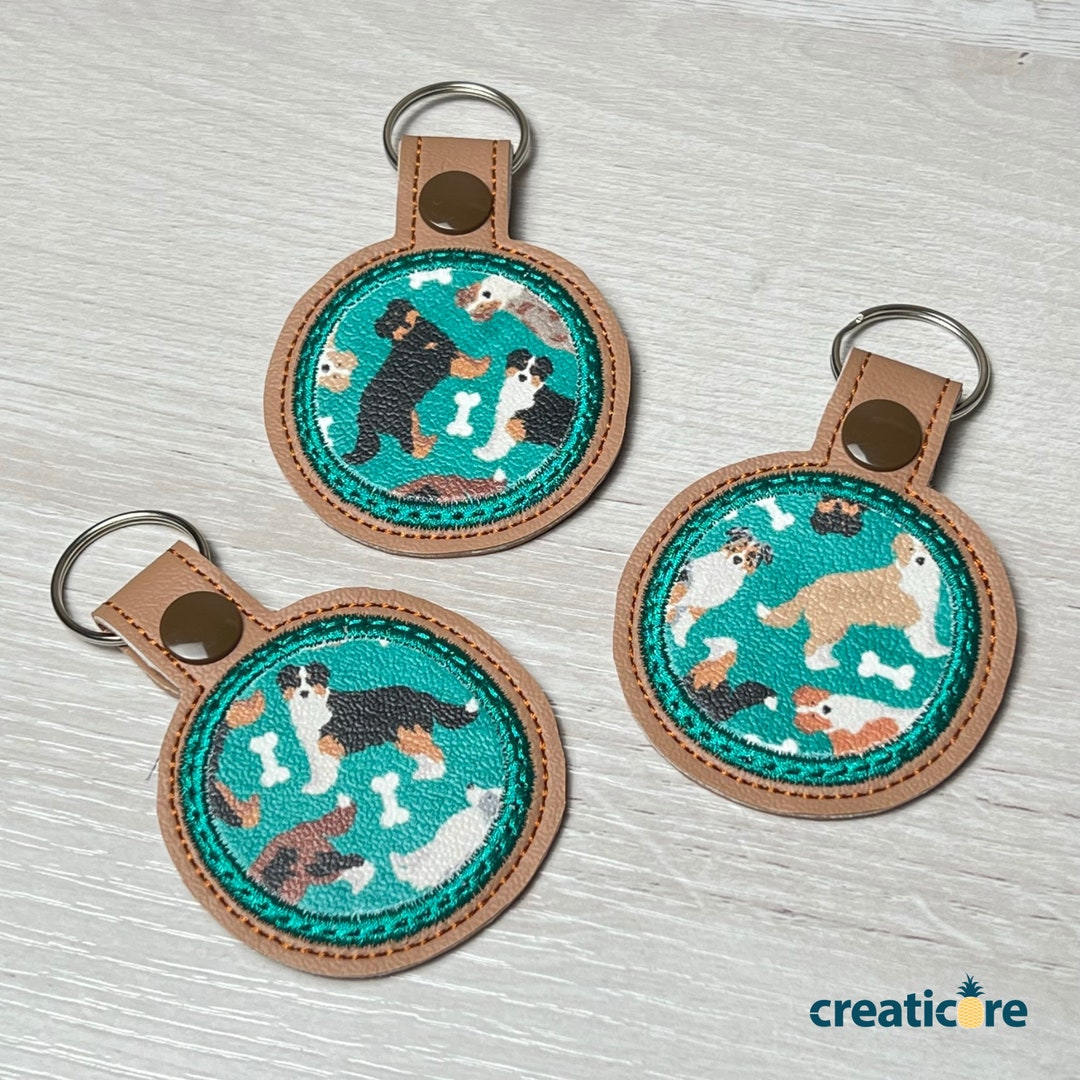 Australian Shepherd Keychain Aussie Dog Tag Dog Breed Etsy