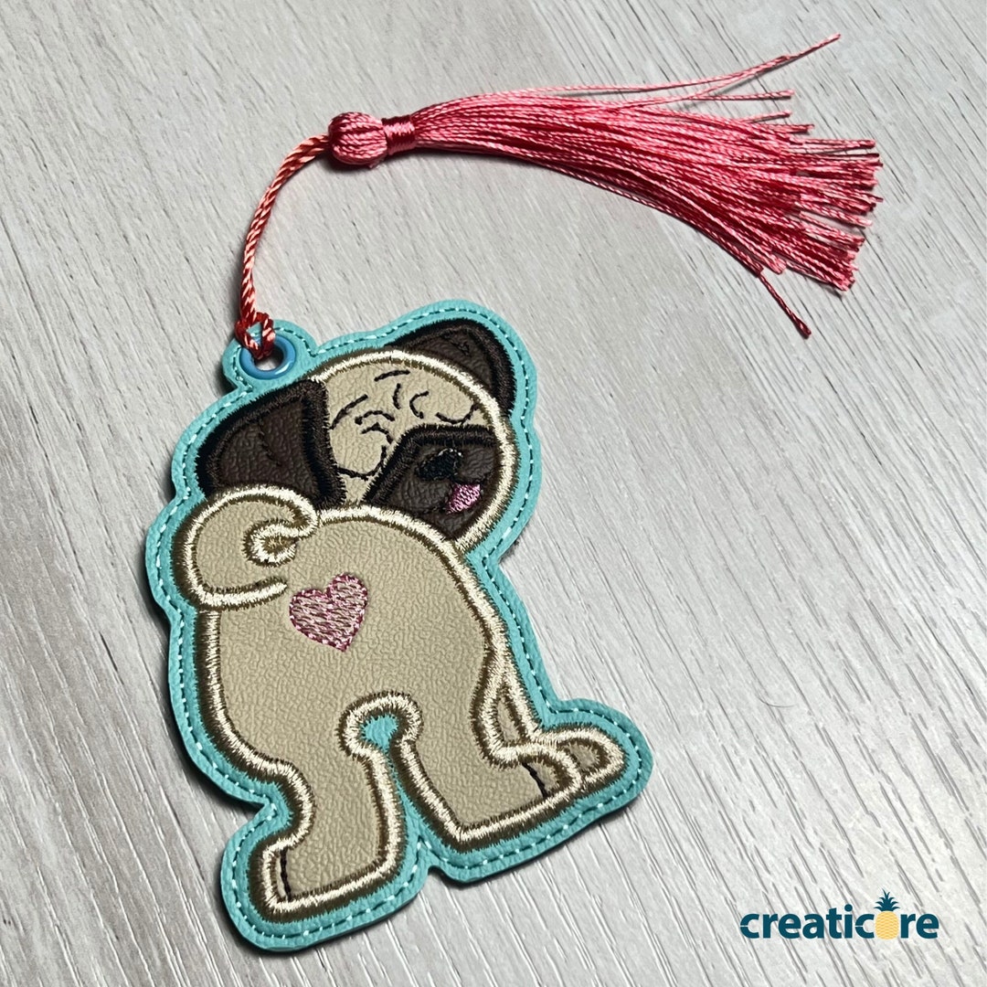 Dog Butt Pug Bookmark for Women, Pug Mom Pug Gift for Pug Lovers ...