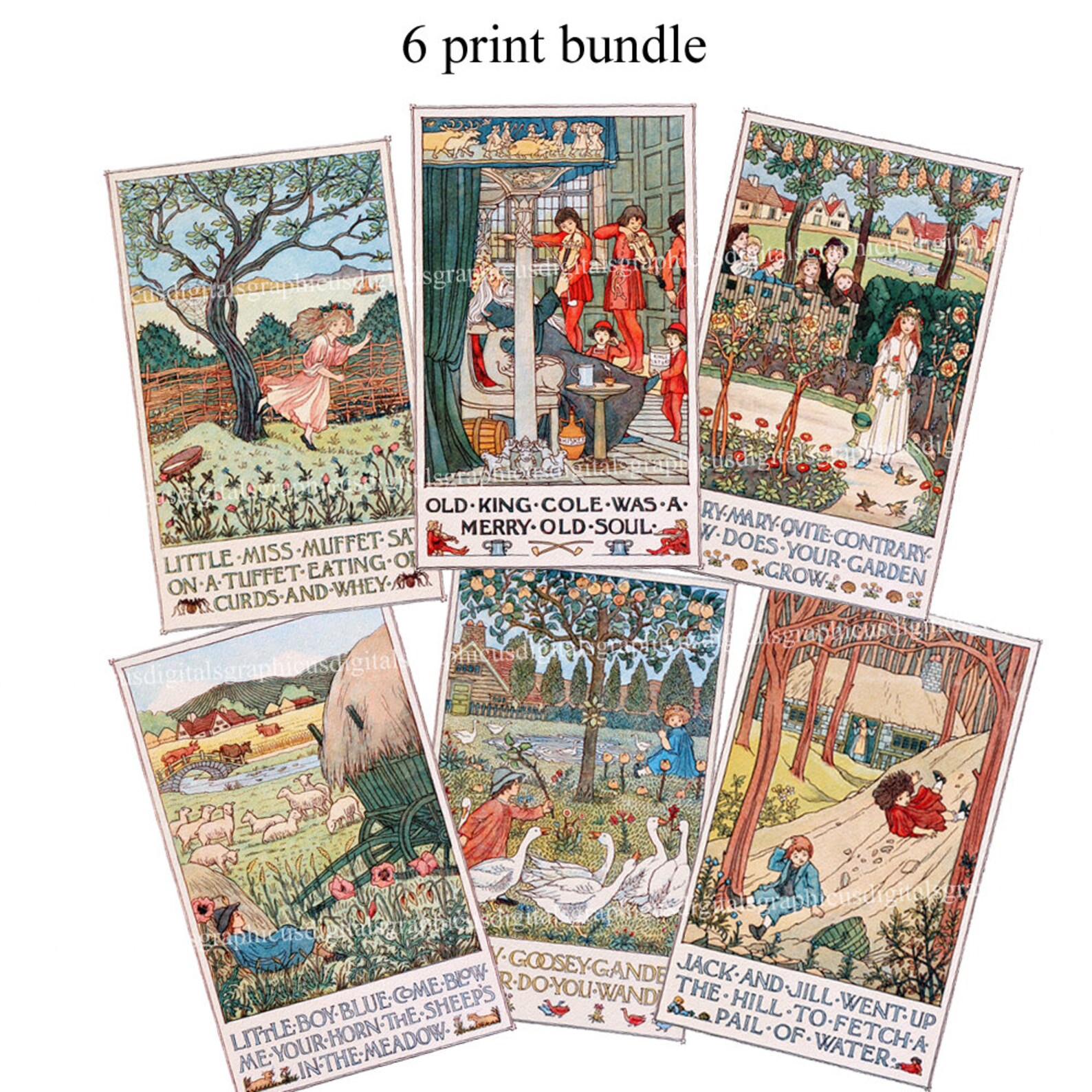 Vintage Nursery Rhymes Bundle Printable Download Old Picture - Etsy