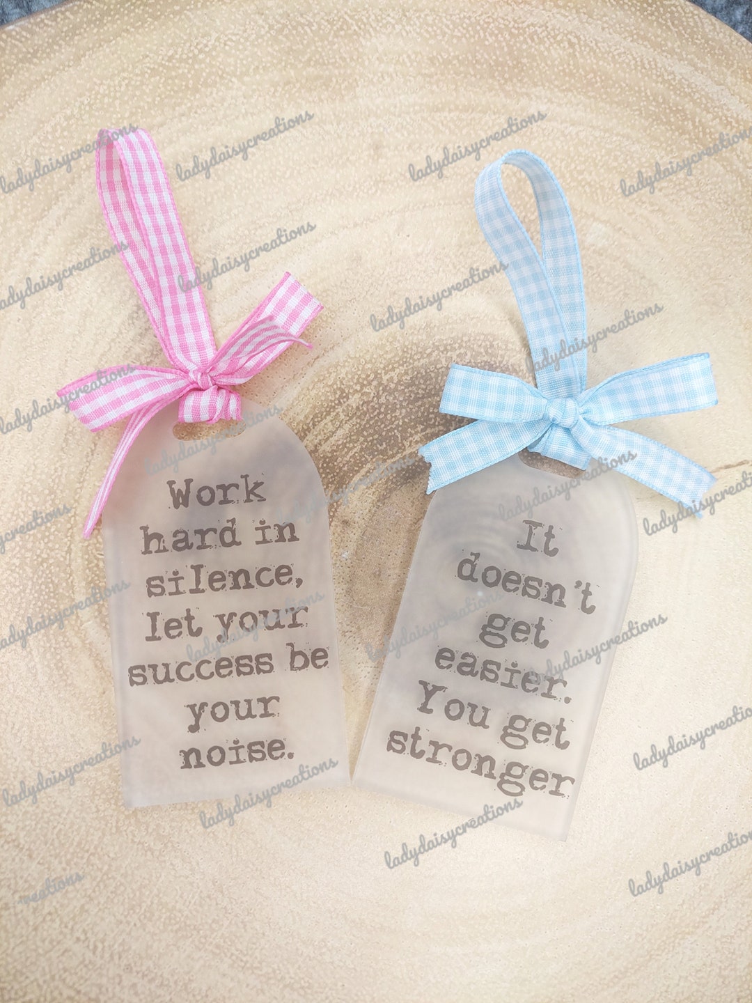 Frosted Positivity Quote Tag, Positive Quotes, Hanging Tag, Gift Tag ...