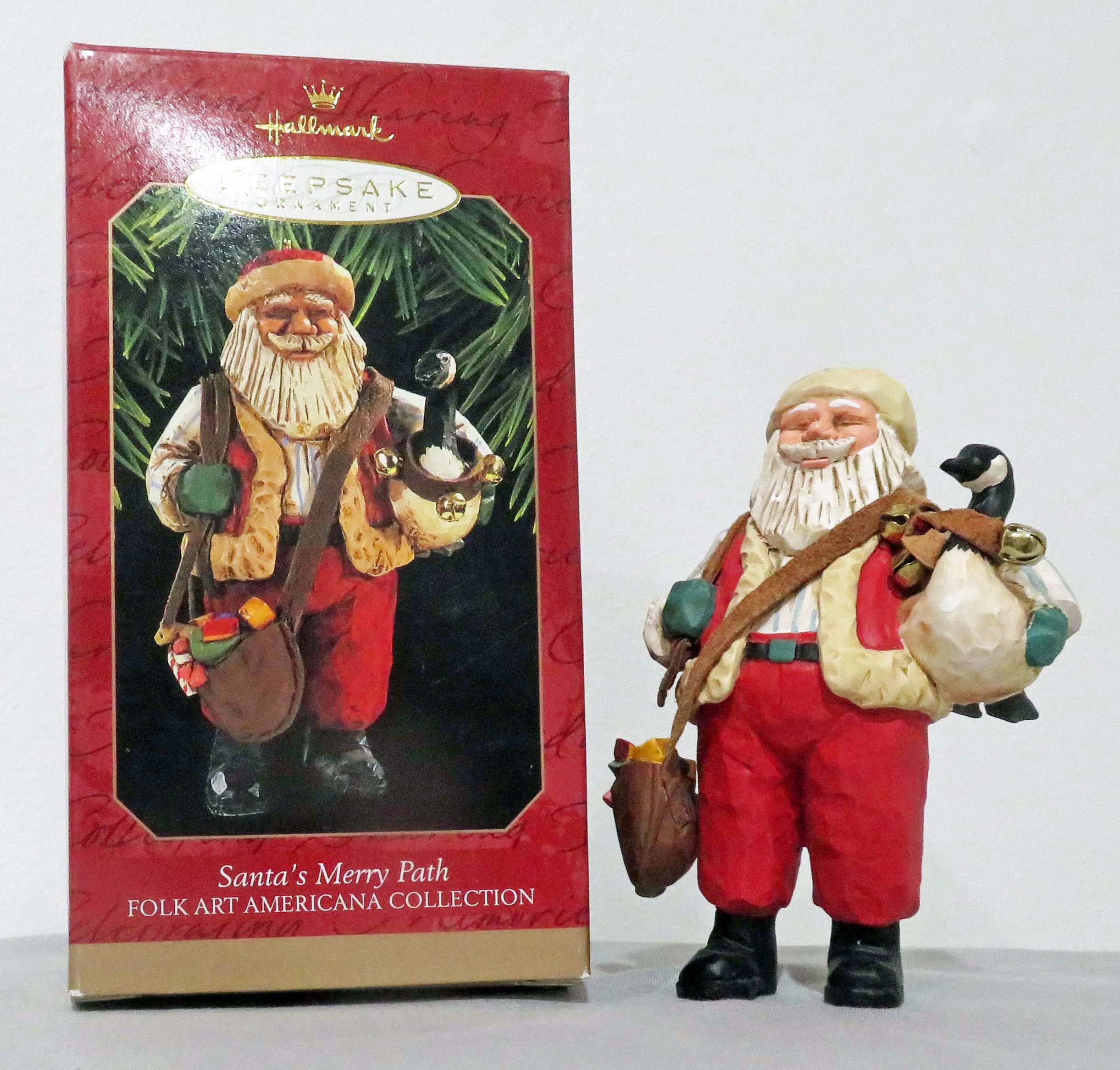 Home Décor Ornaments & Accents Vintage Hallmark Ornament Santa's Merry