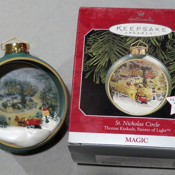 Vintage Hallmark Keepsake Ornament "St Nicholas Circle." Thomas Kinkade, Painter of Light