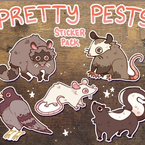 Pretty Pests Sticker Series - Cute Waterproof Vinyl Stickers