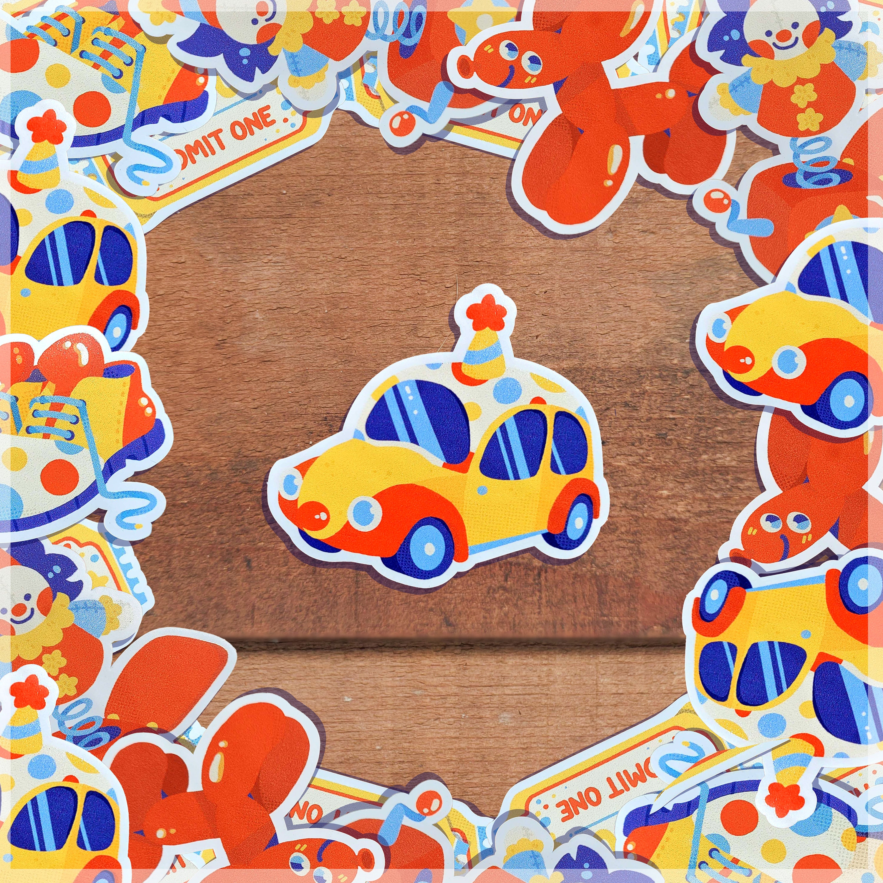 Clownin' Around Sticker Series - Clowncore Waterproof Vinyl Stickers - Etsy
