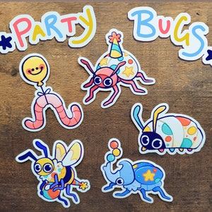 Party Bugs Sticker Series - Clowncore Waterproof Vinyl Stickers