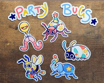 Party Bugs Sticker Series - Clowncore Waterproof Vinyl Stickers