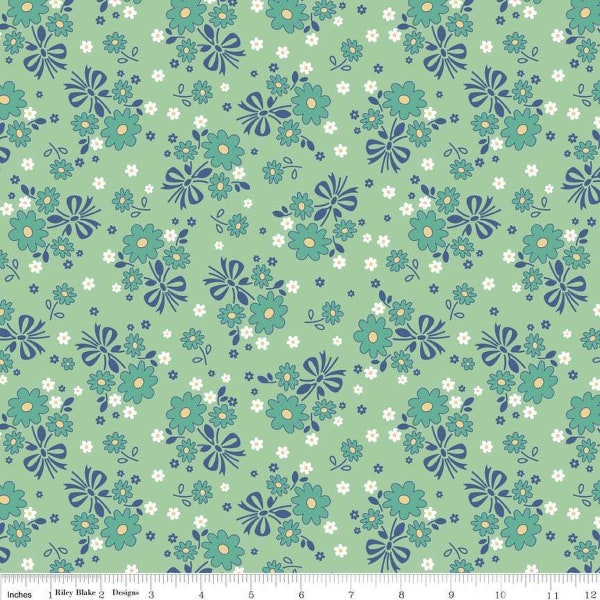 Calico Days Main Mint by Lori Holt, Bee in my Bonnet, for Riley Blake Designs