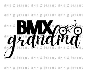 BMX Grandma vinyl decal-BMX Bike accent