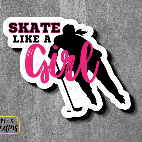 I Skate Like a Girl Try to Keep up SVG Ice Hockey Girl Etsy