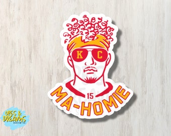 Patrick Mahomes Ma-Homie, UV-Resistant KC Chiefs vinyl sticker
