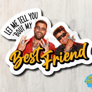 Patrick Mahomes & Travis Kelce Best Friends - Waterproof, UV-resistant KC Chiefs vinyl sticker