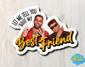 Patrick Mahomes & Travis Kelce Best Friends - Waterproof, UV-resistant KC Chiefs vinyl sticker