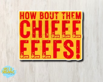 Citation d'Andy Reid de How Bout Them Chiefs - Autocollants en vinyle KC Chiefs imperméables et résistants aux UV