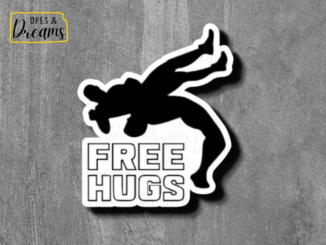 Free Hugs Waterproof Vinyl Wrestling Sticker - Etsy