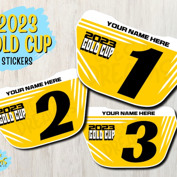 2023 BMX Gold Cup Championship Plate Stickers