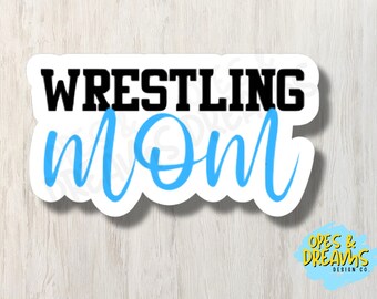 Wrestling Mom: waterdichte, gelamineerde vinylsticker