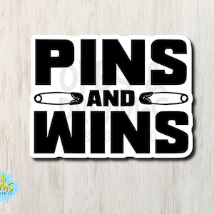 Pins and Wins - Waterproof, UV-Resistant wrestling sticker