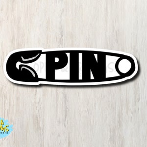Veiligheidsspeld: waterdichte vinylworstelsticker