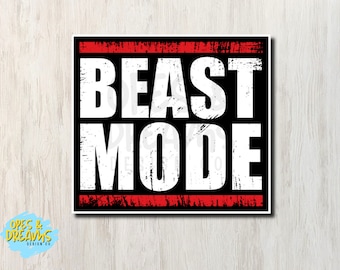 BEAST MODE - Waterproof, UV-resistant vinyl sticker