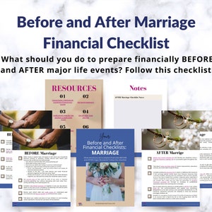 Before and After Financial Checklists: Marriage