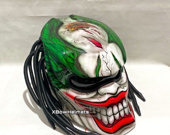 New Arrival Predator Motorcycle Helmet Joker Face Smile Airbursh Style (Dot & Ece Approved)