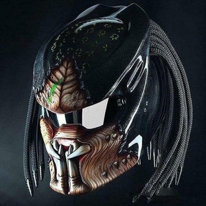 Top Predator Motorcycle Helmet Custom Fangs 3D Monster War (Dot & Ece Approved)