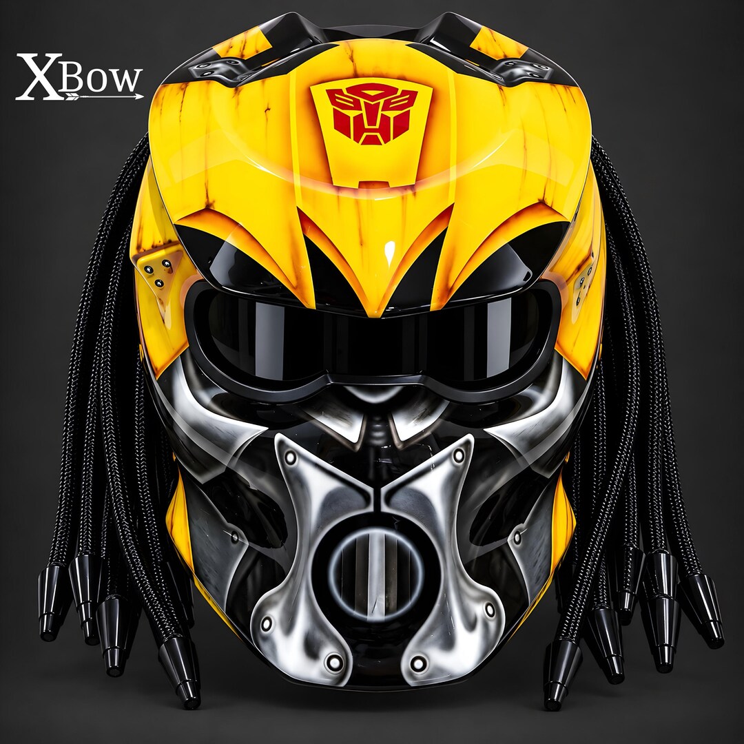 Custom Predator Motorcycle Helmet Had-painted Bumblebee (dot & Ece