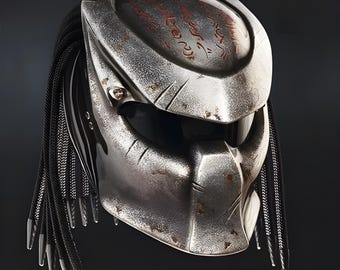 Predator Motorcycle Helmet Blood Style (dot Ece Approved)