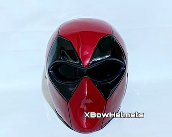 Custom DeadPool Motorcycle Helmet Red Maroon Style (Dot & Ece Approved)