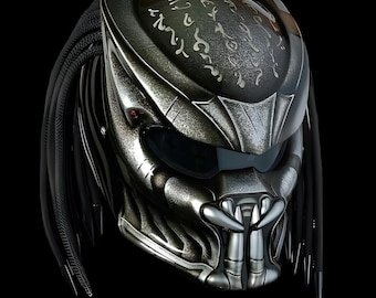 New Custom Predator Motorcycle Helmet Style (Dot & Ece Approved)