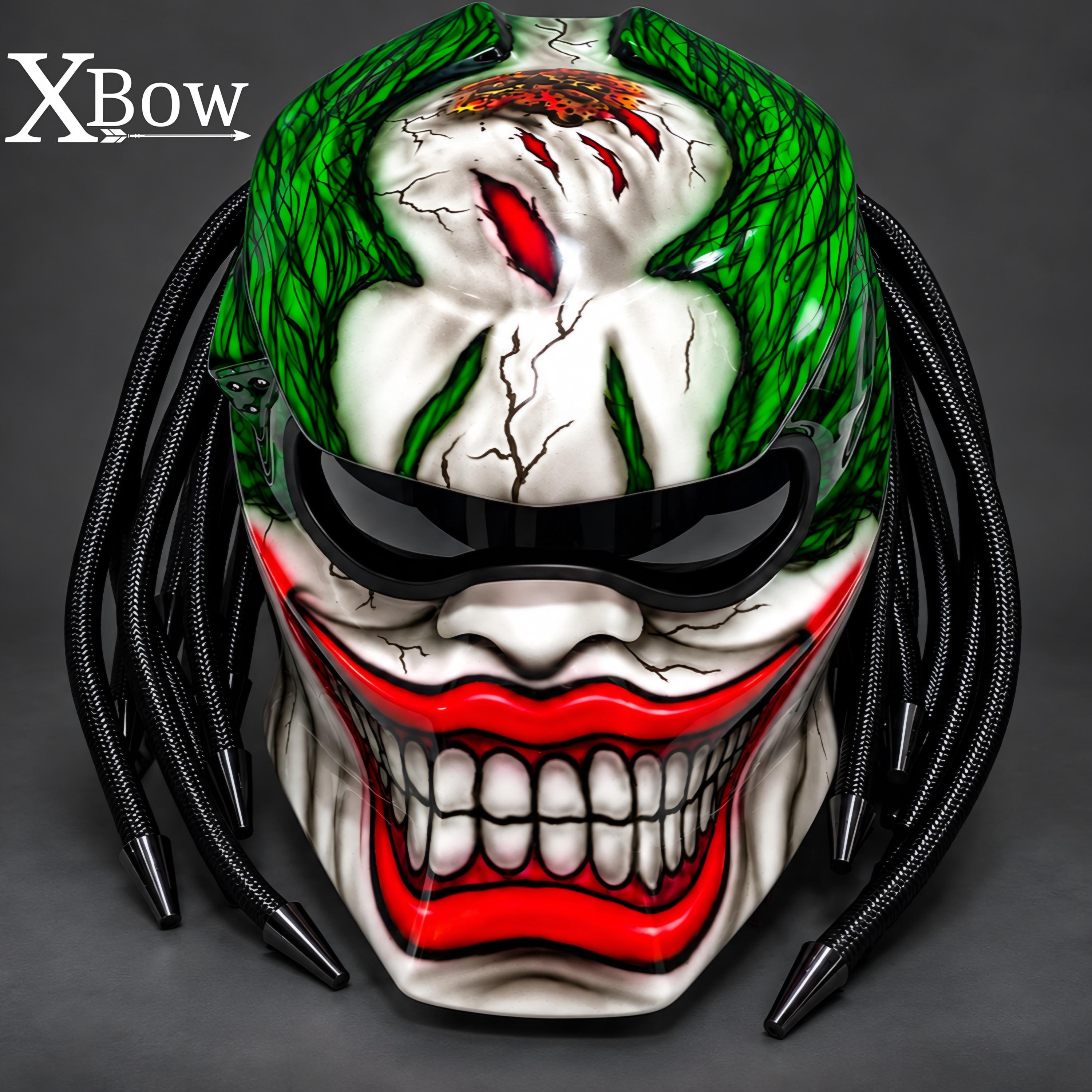 New Arrival Predator Motorcycle Helmet Joker Face Smile Airbursh