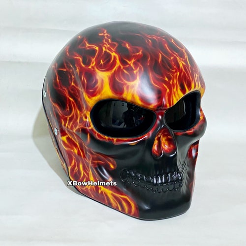 dot approved dragon skull motorcycle helmets Daytona Half Face Helmet - Cap Graphics - Ignite Grey sizes (Small to XX Dragon Skull Helmet, Wearable Prop