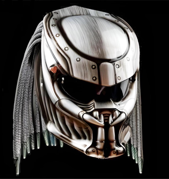 custom predetor motorcycle helmets white Pro Predator DOT Approved Helmet include Tri Laser Top Level T03 : Automotive Helmet Predator Custom White Line