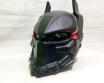 Casco de motocicleta Arkham personalizado estilo negro (aprobado por Dot & Ece)