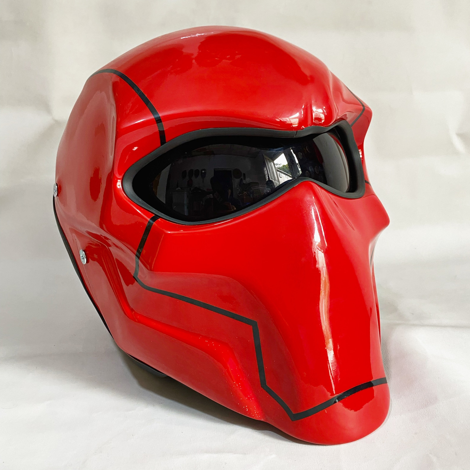 New Arrival Red Hood Motorcycle Helmet Style dot & Ece Etsy