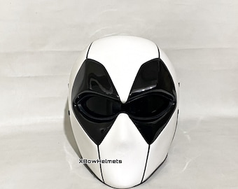 New Arrival DeadPool Motorcycle Helmet White And Black Style (Dot & Ece Approved)